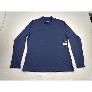 Good Good Golf Mens Ideal Base Layer Navy Blue Mock Neck Shirt GG1223-L Large L